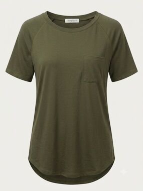 Olive Green Short Sleeve Pocket T-Shirt